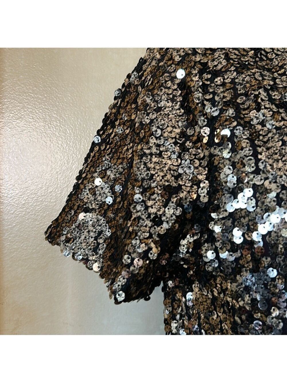 Ark & Co bronze sequin shift dress size S - Picture 3 of 11